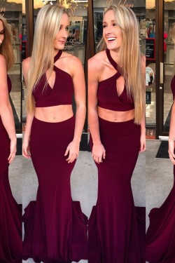 Two Pieces Mermaid Long Prom Formal Evening Party Dresses 3021259