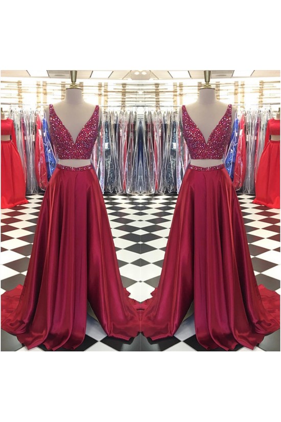 Beaded Two Pieces Prom Formal Evening Party Dresses 3021263 Beaded Two Pieces Prom Formal Evening Party Dresses 3021263