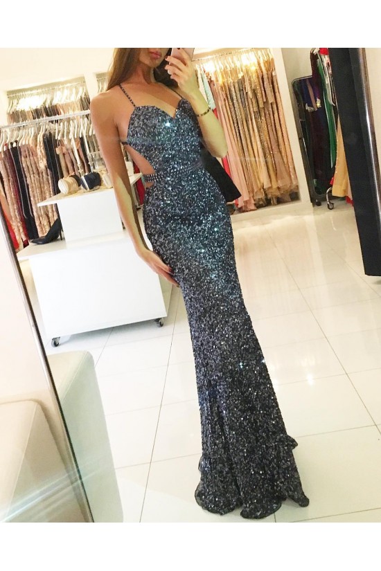 Sequins Spaghetti Straps Mermaid Long Prom Formal Evening Party Dresses 3021264 Sequins Spaghetti Straps Mermaid Long Prom Formal Evening Party Dresses 3021264