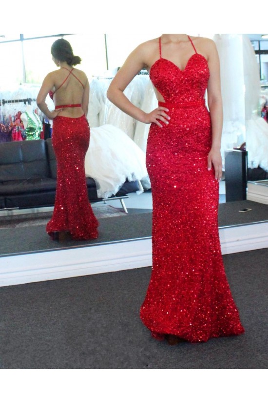 Mermaid Sequins Criss Cross Back Long Red Prom Formal Evening Party Dresses 3021279 Mermaid Sequins Criss Cross Back Long Red Prom Formal Evening Party Dresses 3021279