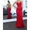 Mermaid Sequins Criss Cross Back Long Red Prom Formal Evening Party Dresses 3021279