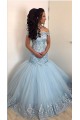 Mermaid Off-the-Shoulder Lace Appliques Long Prom Formal Evening Party Dresses 3021280