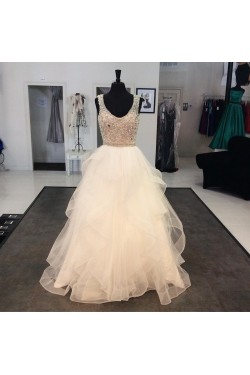 Beaded Tulle Ball Gown Prom Formal Evening Party Dresses 3021295