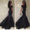 Long Black Mermaid Off-the-Shoulder Prom Formal Evening Party Dresses 3021296