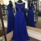 Beaded Long Blue Prom Formal Evening Party Dresses 3021299