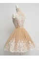 Cap-Sleeves Short Lace Appliques Tulle Prom Evening Homecoming Cocktail Dresses 3020130 Cap-Sleeves Short Lace Appliques Tulle Prom Evening Homecoming Cocktail Dresses 3020130