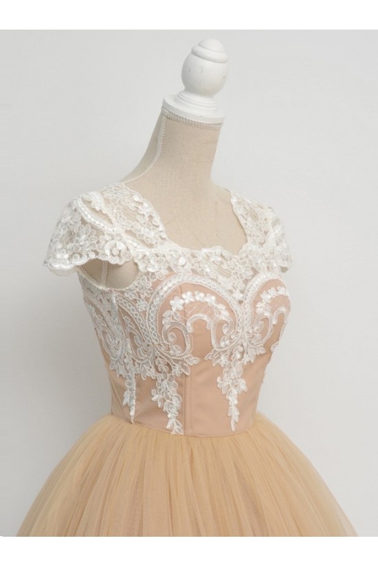 Cap-Sleeves Short Lace Appliques Tulle Prom Evening Homecoming Cocktail Dresses 3020130 Cap-Sleeves Short Lace Appliques Tulle Prom Evening Homecoming Cocktail Dresses 3020130