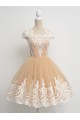 Cap-Sleeves Short Lace Appliques Tulle Prom Evening Homecoming Cocktail Dresses 3020130 Cap-Sleeves Short Lace Appliques Tulle Prom Evening Homecoming Cocktail Dresses 3020130