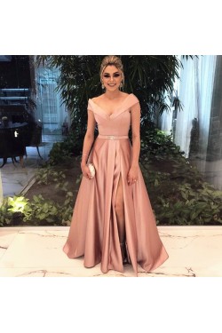 Long Beaded Off-the-Shoulder Prom Formal Evening Party Dresses 3021300