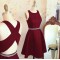Short Beaded Burgundy Prom Homecoming Cocktail Graduation Dresses 3021304
