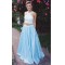 A-Line Two Pieces Lace Prom Formal Evening Party Dresses 3021308