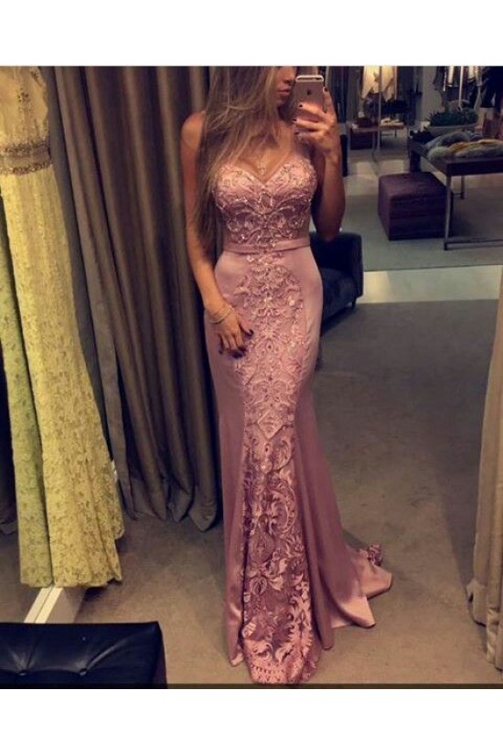 Mermaid Sweetheart Lace Long Prom Formal Evening Party Dresses 3021316