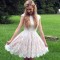 Cap Sleeves Lace Short White Prom Homecoming Cocktail Graduation Dresses 3021320