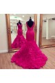 Mermaid V-Neck Long Prom Formal Evening Party Dresses 3021323