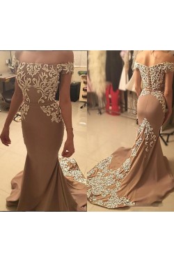 Mermaid Off-the-Shoulder Prom Formal Evening Party Dresses 3021333