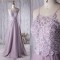 A-Line Spaghetti Straps Long Lace Prom Formal Evening Party Dresses 3021342