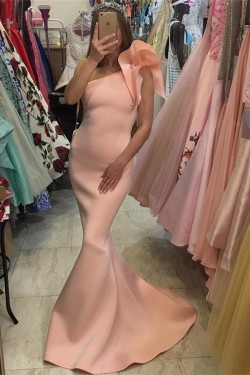 Mermaid One-Shoulder Long Prom Formal Evening Party Dresses 3021343