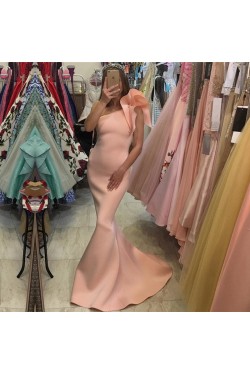 Mermaid One-Shoulder Long Prom Formal Evening Party Dresses 3021343