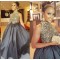 Beaded Ball Gown Long Silver Prom Formal Evening Party Dresses 3021345