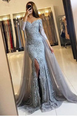 Mermaid Lace Long Prom Formal Evening Party Dresses 3021352