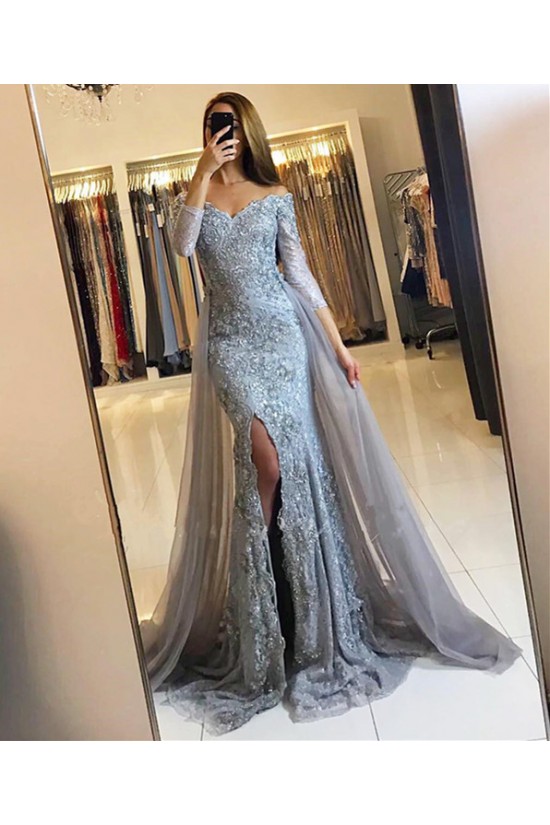 Mermaid Lace Long Prom Formal Evening Party Dresses 3021352