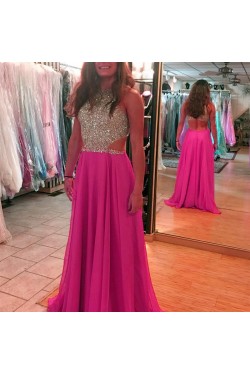 Beaded Chiffon Long Prom Formal Evening Party Dresses 3021353