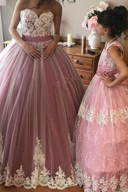 Ball Gown Lace Appliques Sweetheart Prom Formal Evening Party Dresses 3021354