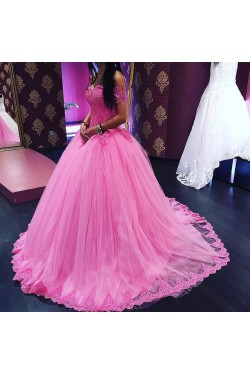 Ball Gown Lace Off-the-Shoulder Prom Formal Evening Party Dresses 3021356