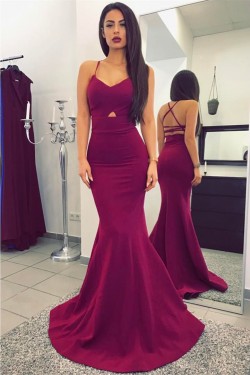 Mermaid Spaghetti Straps Prom Formal Evening Party Dresses 3021357