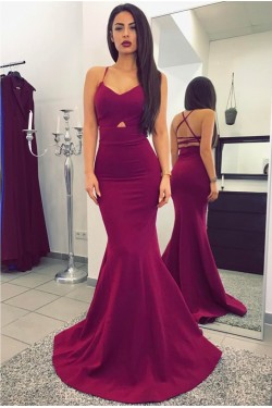 Mermaid Spaghetti Straps Prom Formal Evening Party Dresses 3021357