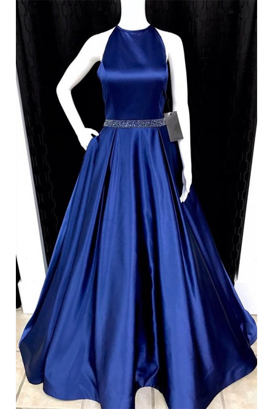 A-Line Halter Beaded Long Prom Formal Evening Party Dresses 3021365 A-Line Halter Beaded Long Prom Formal Evening Party Dresses 3021365