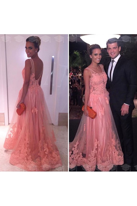 Long Pink Lace Prom Formal Evening Party Dresses 3021378 Long Pink Lace Prom Formal Evening Party Dresses 3021378