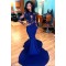 Royal Blue Long Sleeves Mermaid Evening Gowns Sexy Court Train Lace Party Dresses 3020139