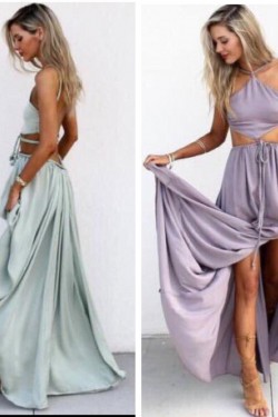 Sexy Two Pieces Long Prom Formal Evening Party Dresses 3021391