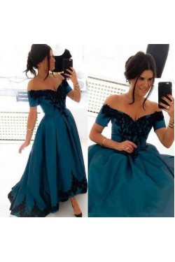 High Low Off-the-Shoulder Lace Prom Formal Evening Party Dresses 3021392