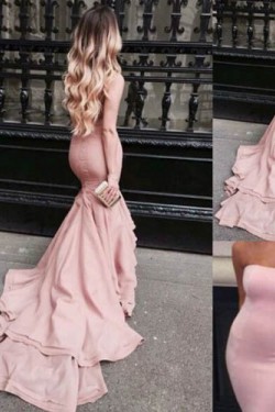 Mermaid Strapless Long Prom Formal Evening Party Dresses 3021395