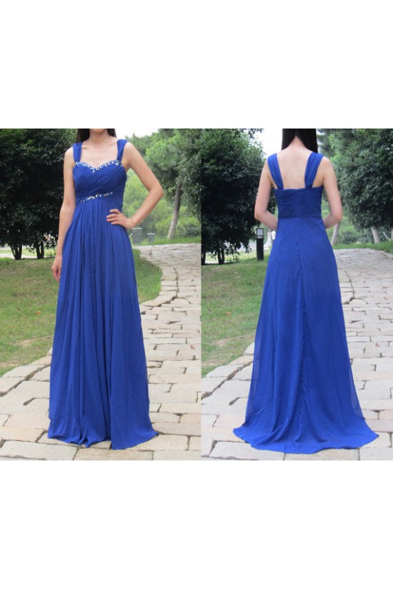 Long Royal Blue Beaded Chiffon Prom Formal Evening Party Dresses 3021399 Long Royal Blue Beaded Chiffon Prom Formal Evening Party Dresses 3021399