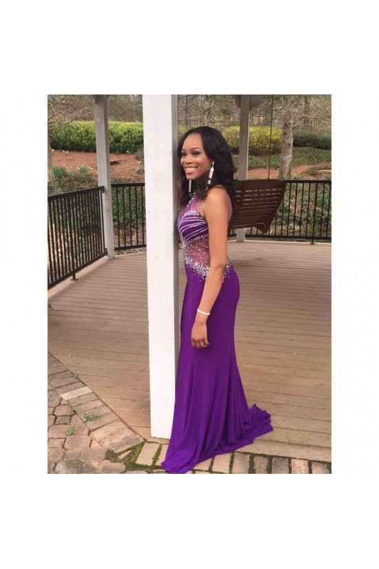 Long Purple Beaded Prom Formal Evening Party Dresses 3021402 Long Purple Beaded Prom Formal Evening Party Dresses 3021402