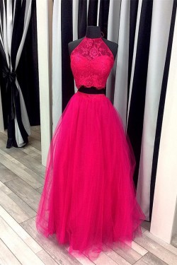 Two Pieces Lace and Tulle Prom Formal Evening Party Dresses 3021422