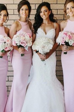 Long Pink Mermaid Prom Formal Evening Party Dresses 3021424