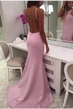 Long Pink Mermaid Prom Formal Evening Party Dresses 3021424