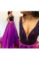 Long Purple V-Neck Prom Formal Evening Party Dresses 3021426 Long Purple V-Neck Prom Formal Evening Party Dresses 3021426