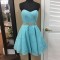Short Blue Beaded Lace Prom Homecoming Cocktail Graduation Dresses 3021440