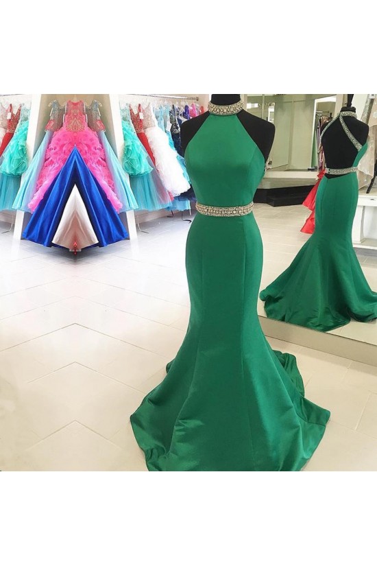 Long Green Beaded Mermaid Prom Formal Evening Party Dresses 3021442 Long Green Beaded Mermaid Prom Formal Evening Party Dresses 3021442