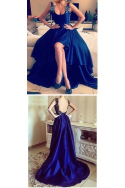 High Low Blue Prom Homecoming Cocktail Graduation Dresses 3021443