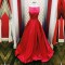 Long Red Beaded Prom Formal Evening Party Dresses 3021444