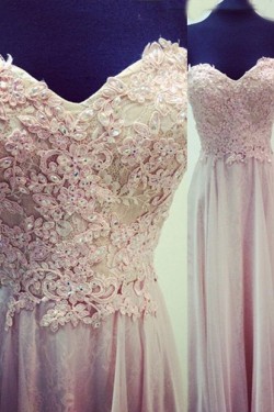 Lace Appliques Sweetheart Long Prom Evening Formal Dresses 3020145