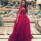 Ball Gown Long Sleeves Lace Prom Formal Evening Party Dresses 3021458