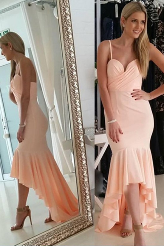 High Low Spaghetti Straps Prom Homecoming Cocktail Graduation Dresses 3021461