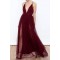 Deep V-Neck Long Prom Formal Evening Party Dresses 3021466